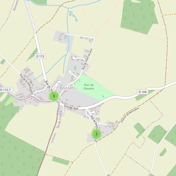 Carte des parkings à Boissets Thumbnail
