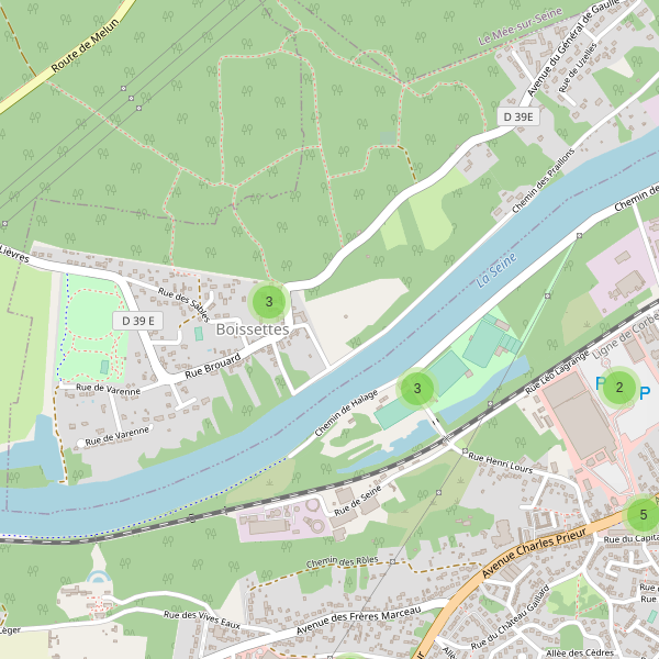 Carte des parkings à Boissettes Thumbnail