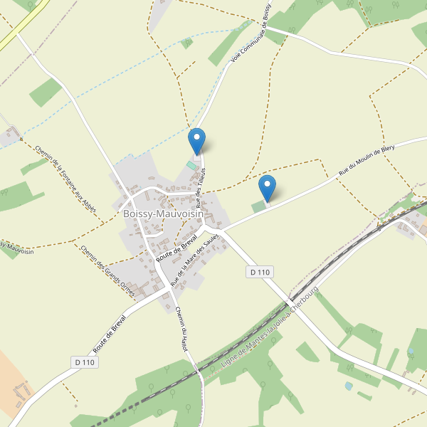 Carte des parkings à Boissy-Mauvoisin Thumbnail