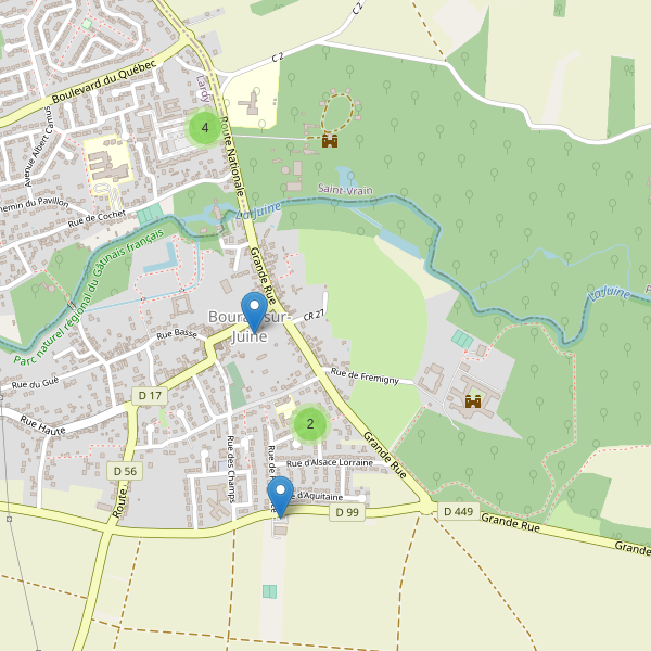 Carte des parkings à Bouray-sur-Juine Thumbnail