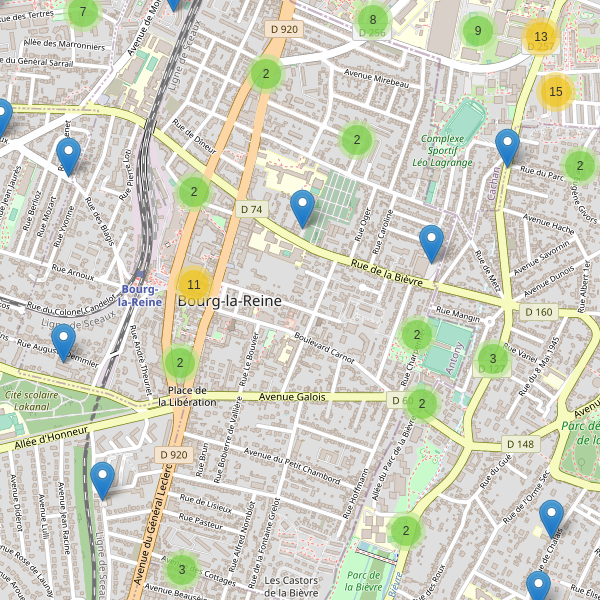 Carte des parkings à Bourg-la-Reine Thumbnail