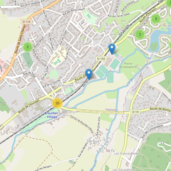 Carte des parkings à Breuillet (Essonne) Thumbnail