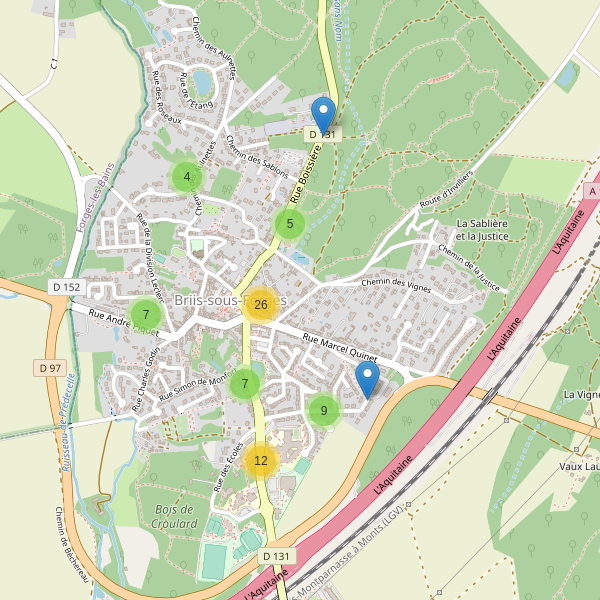 Carte des parkings à Briis-sous-Forges Thumbnail
