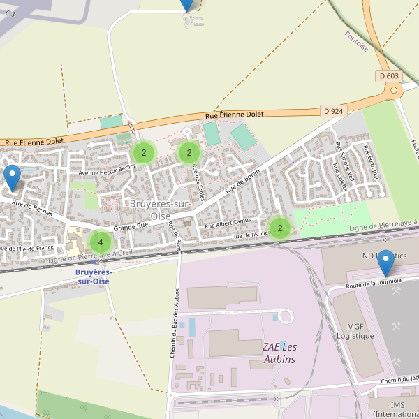 Carte des parkings à Bruyères-sur-Oise Thumbnail
