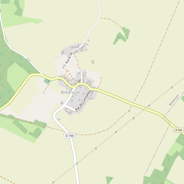 Carte des parkings à Bréançon Thumbnail