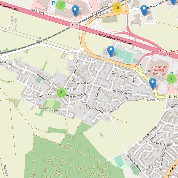 Carte des parkings à Buchelay Thumbnail