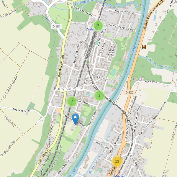 Carte des parkings à Butry-sur-Oise Thumbnail