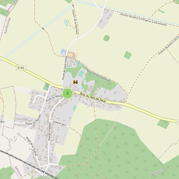 Carte des parkings à Béhoust Thumbnail