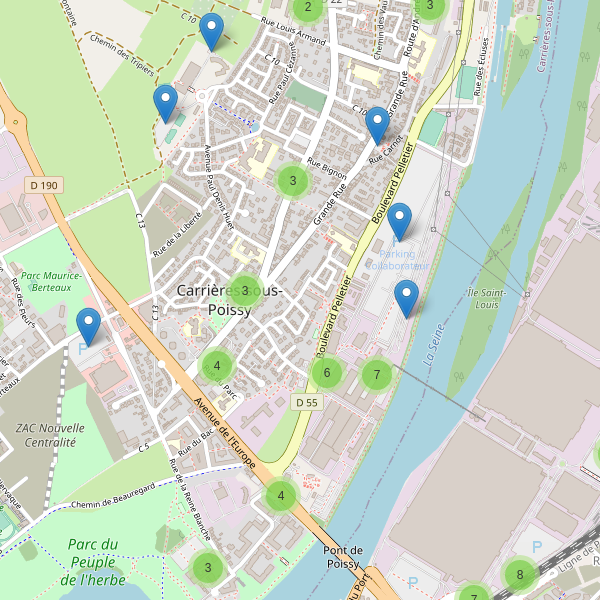 Carte des parkings à Carrières-sous-Poissy Thumbnail