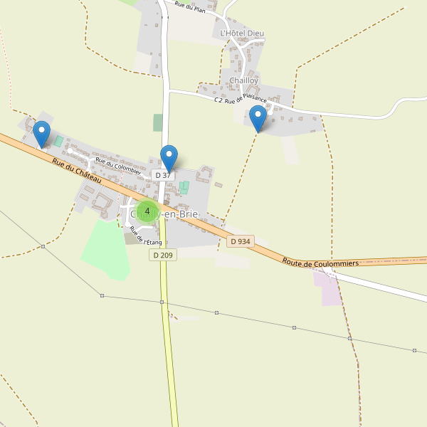 Carte des parkings à Chailly-en-Brie Thumbnail