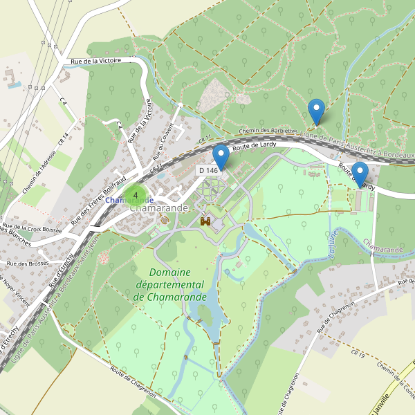 Carte des parkings à Chamarande Thumbnail