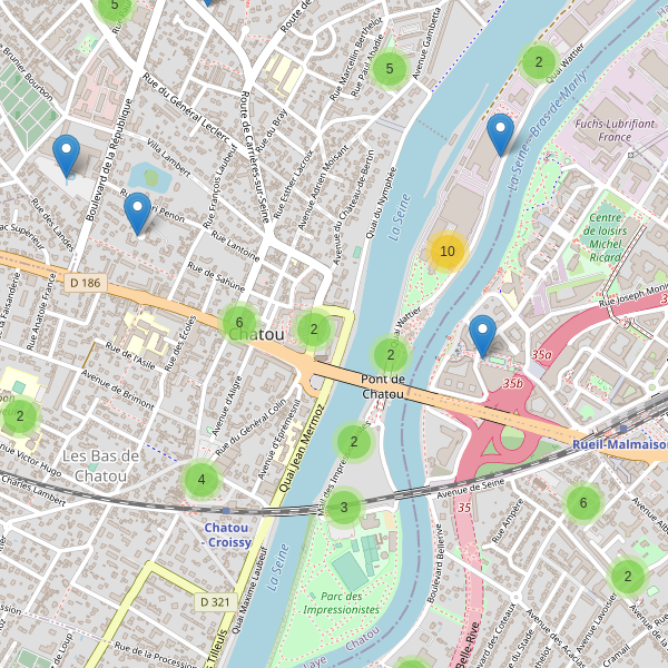 Carte des parkings à Chatou Thumbnail