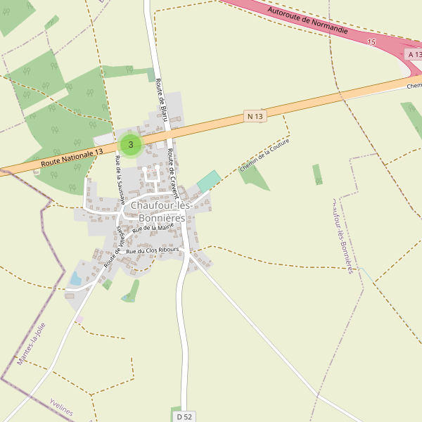 Carte des parkings à Chaufour-lès-Bonnières Thumbnail