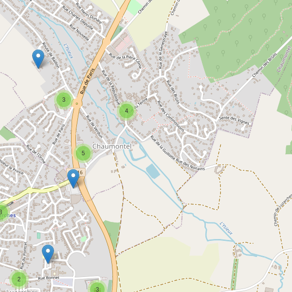 Carte des parkings à Chaumontel Thumbnail