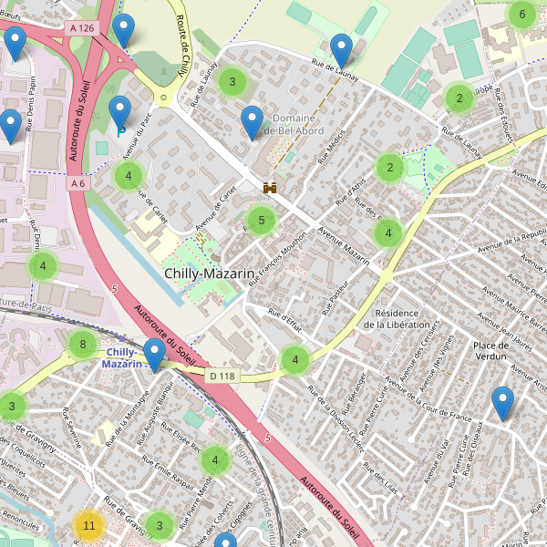 Carte des parkings à Chilly-Mazarin Thumbnail