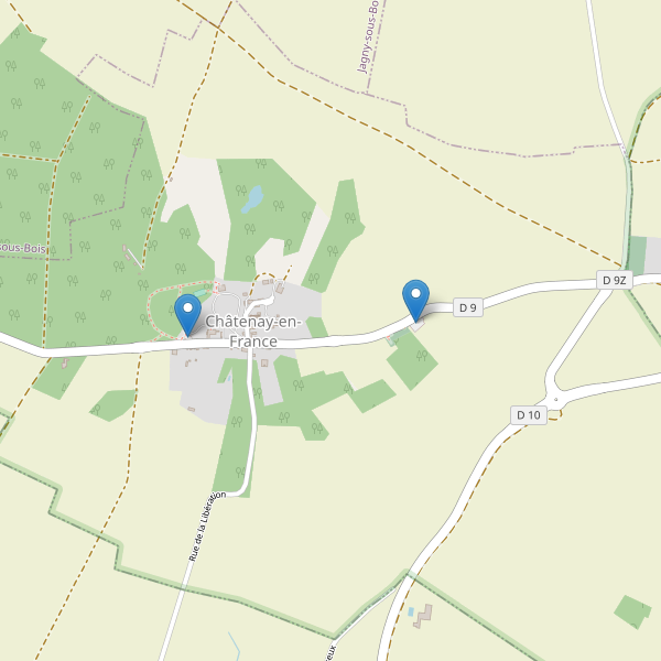 Carte des parkings à Châtenay-en-France Thumbnail
