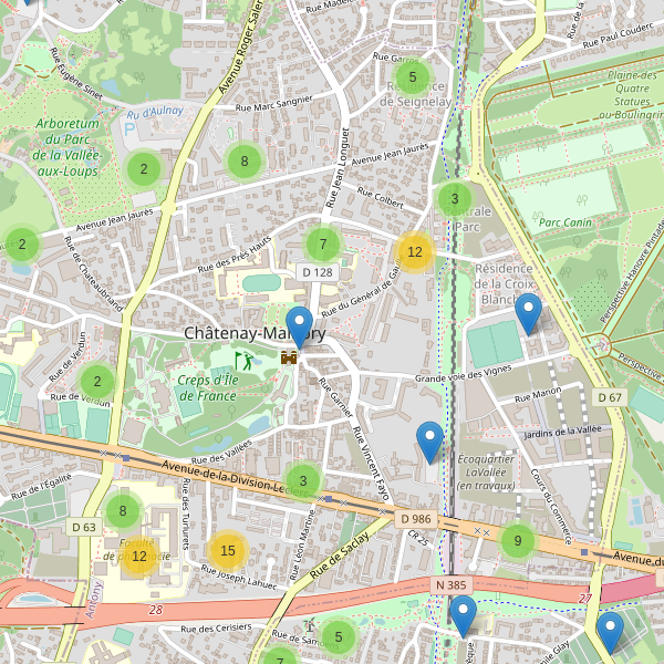 Carte des parkings à Châtenay-Malabry Thumbnail