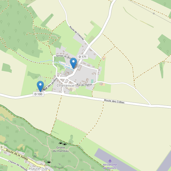 Carte des parkings à Chérence Thumbnail