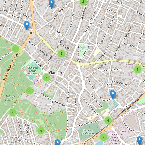 Carte des parkings à Clamart Thumbnail