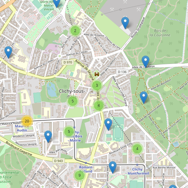 Carte des parkings à Clichy-sous-Bois Thumbnail