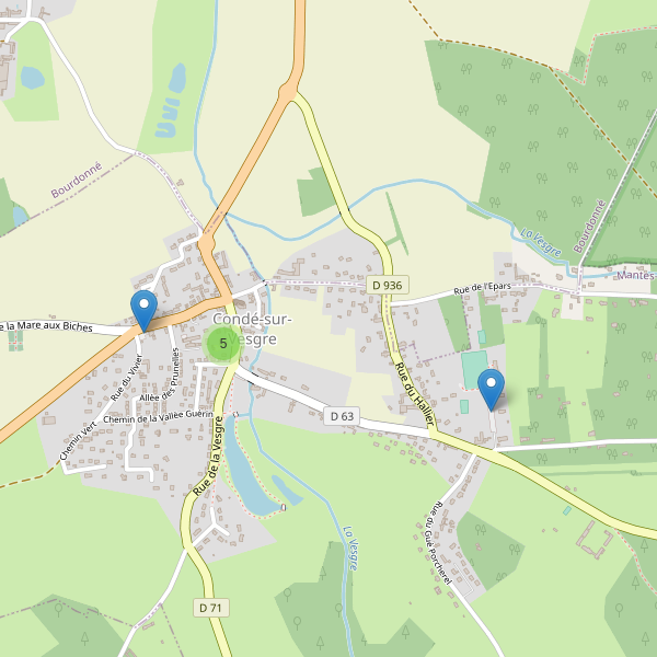 Carte des parkings à Condé-sur-Vesgre Thumbnail