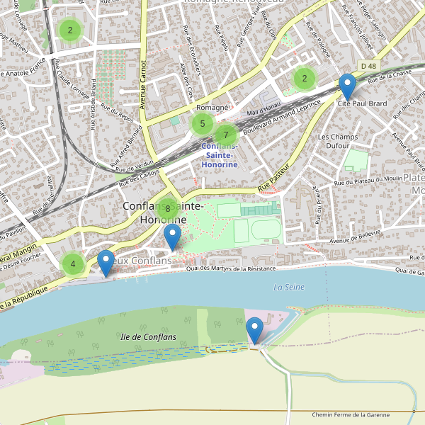 Carte des parkings à Conflans-Sainte-Honorine Thumbnail