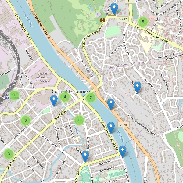 Carte des parkings à Corbeil-Essonnes Thumbnail