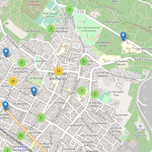 Carte des parkings à Cormeilles-en-Parisis Thumbnail