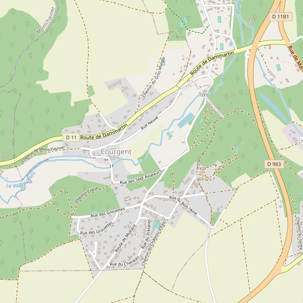 Carte des parkings à Courgent Thumbnail