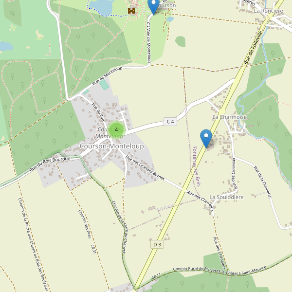 Carte des parkings à Courson-Monteloup Thumbnail