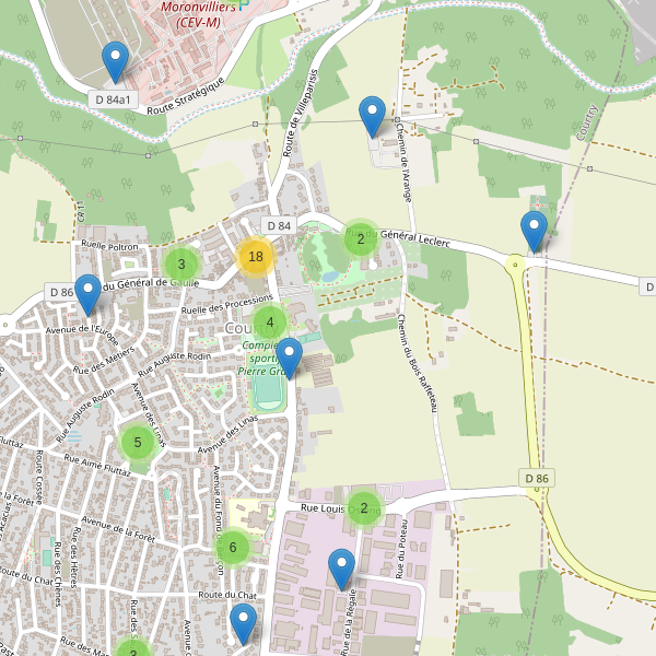 Carte des parkings à Courtry Thumbnail