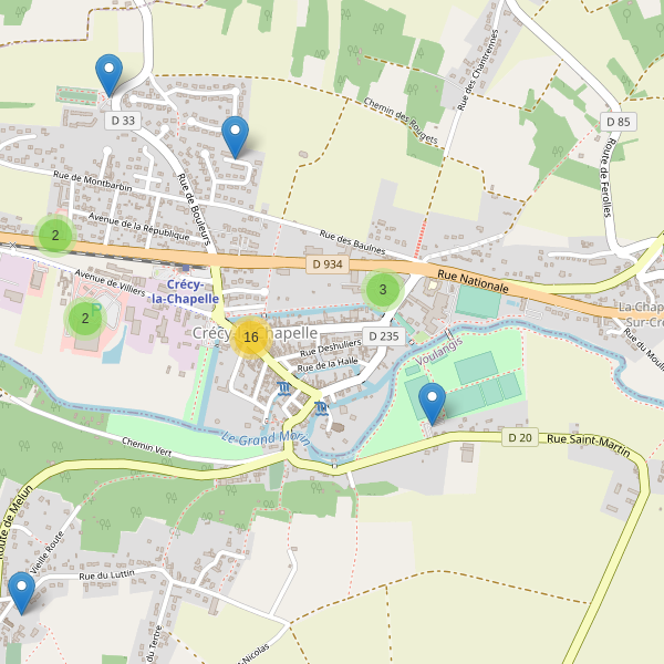 Carte des parkings à Crécy-la-Chapelle Thumbnail