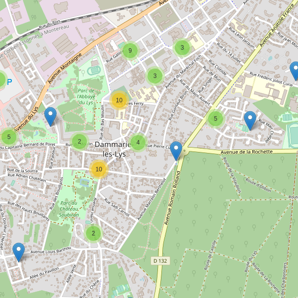 Carte des parkings à Dammarie-les-Lys Thumbnail