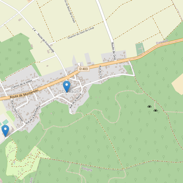 Carte des parkings à Darvault Thumbnail