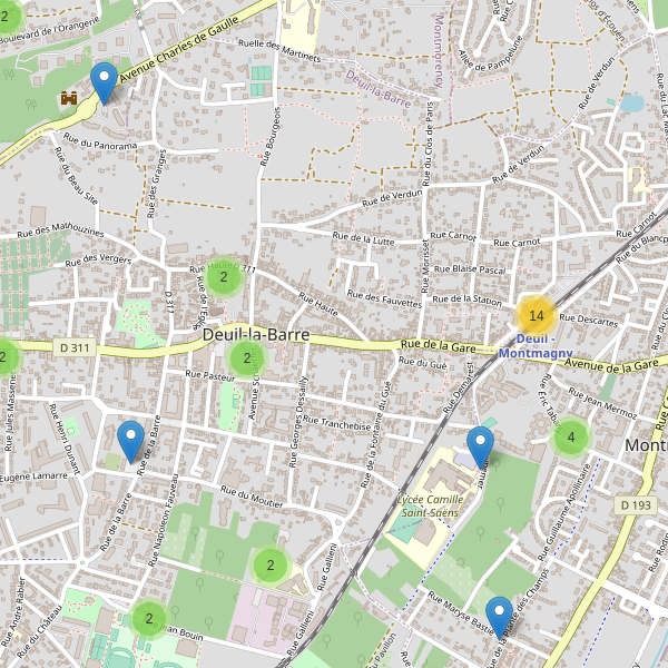 Carte des parkings à Deuil-la-Barre Thumbnail