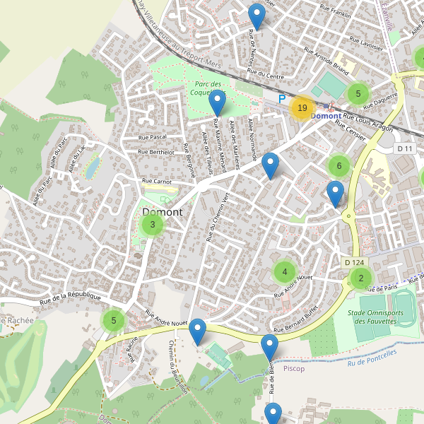 Carte des parkings à Domont Thumbnail