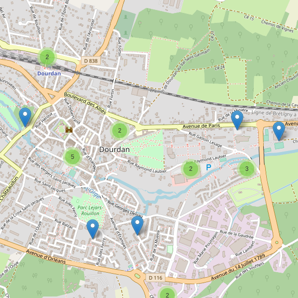 Carte des parkings à Dourdan Thumbnail