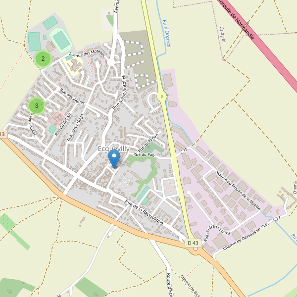 Carte des parkings à Ecquevilly Thumbnail