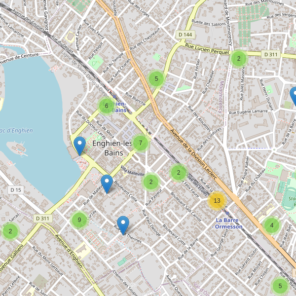 Carte des parkings à Enghien-les-Bains Thumbnail