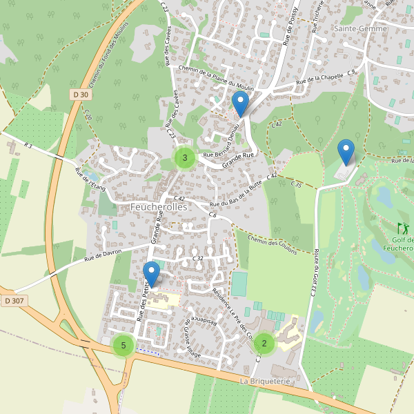 Carte des parkings à Feucherolles Thumbnail