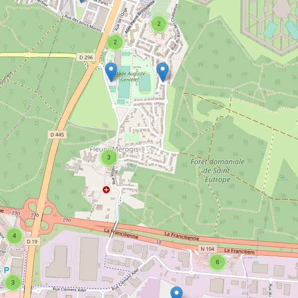 Carte des parkings à Fleury-Mérogis Thumbnail