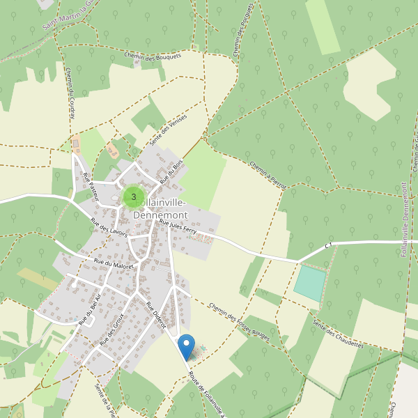Carte des parkings à Follainville-Dennemont Thumbnail
