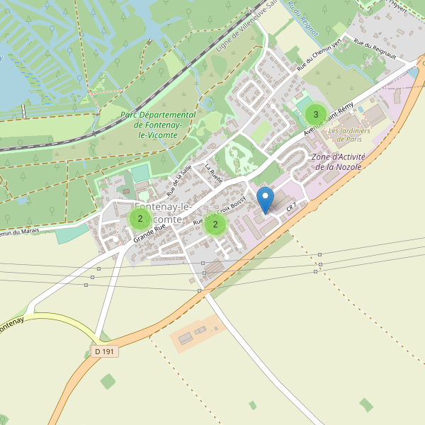 Carte des parkings à Fontenay-le-Vicomte Thumbnail