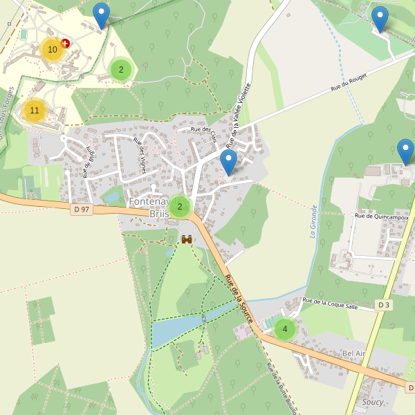 Carte des parkings à Fontenay-lès-Briis Thumbnail