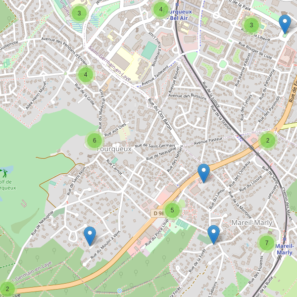 Carte des parkings à Fourqueux Thumbnail