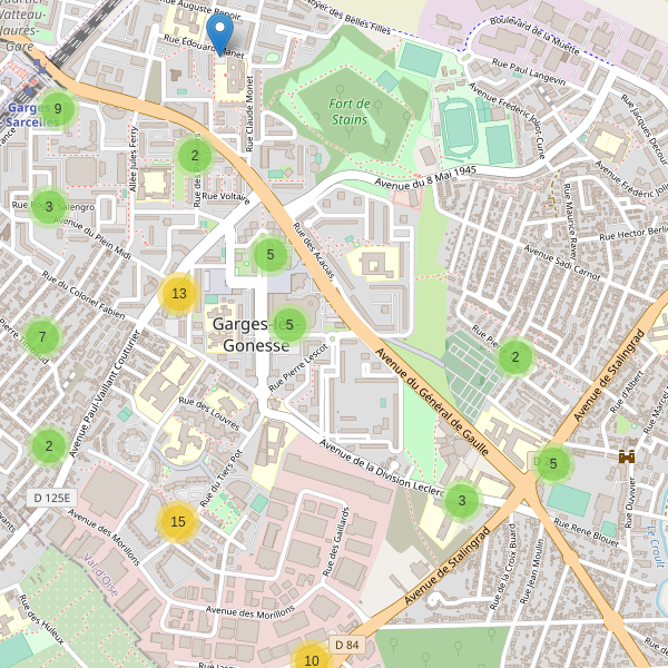 Carte des parkings à Garges-lès-Gonesse Thumbnail
