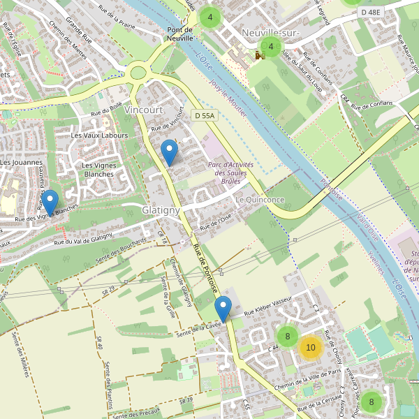 Carte des parkings à Glatigny (Val-d'Oise) Thumbnail