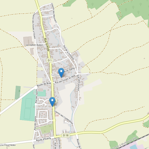 Carte des parkings à Gouaix Thumbnail