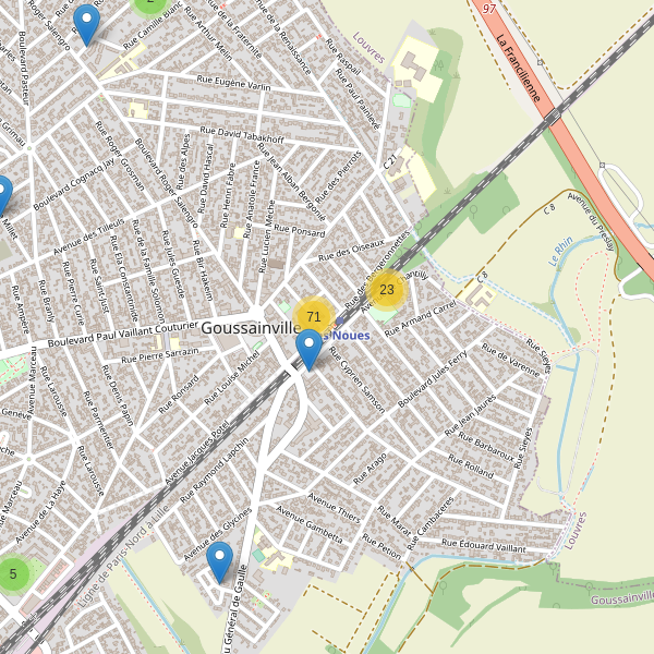 Carte des parkings à Goussainville (Val-d'Oise) Thumbnail