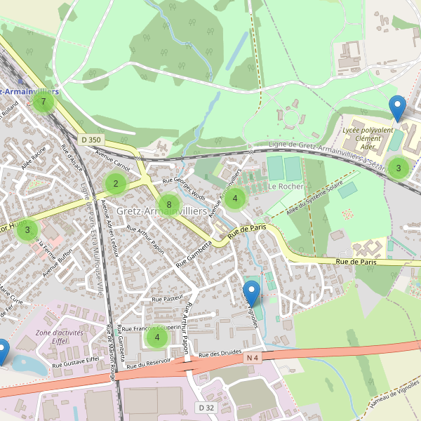 Carte des parkings à Gretz-Armainvilliers Thumbnail